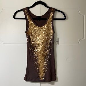 BRAND NEW GOLD SEQUIN TANK TOP